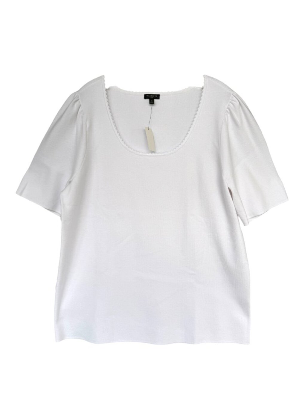 Talbots Scalloped Scoop Sweater Tee NWT